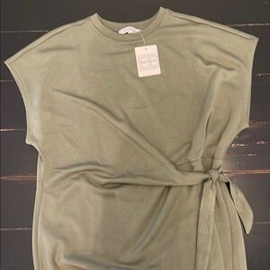 Elegant Super Soft Comfy Stylish Sage Green Midi Dress